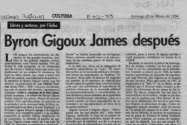 Byron Gigoux James después de sus días Byron Gigoux James después de sus días