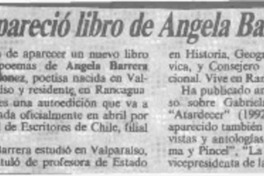 Apareció libro de Angela Barrera C. Apareció libro de Angela Barrera C.
