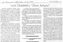Luis Durand y "Don Arturo" Luis Durand y "Don Arturo"