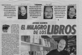 El milagro de los libros  [artículo] Juan Gana.