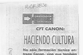 Haciendo cultura  [artículo].