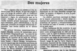 Dos mujeres Dos mujeres