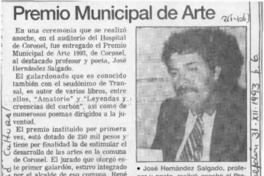 Premio Municipal de Arte  [artículo].