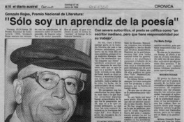 "Sólo soy un aprendiz de la poesía" (entrevista) "Sólo soy un aprendiz de la poesía" (entrevista)