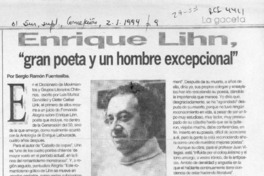Enrique Lihn "gran poeta y un hombre excepcional"  [artículo] Sergio Ramón Fuentealba.