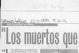 "Los muertos que vos matásteis" --  [artículo] Filebo.
