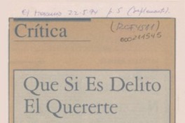 Que si es delito el quererte Que si es delito el quererte
