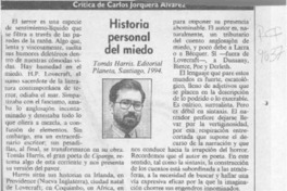Historia personal del miedo  [artículo] Carlos Jorquera Alvarez.
