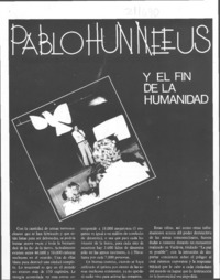 Pablo Huneeus y el fin de la humanidad