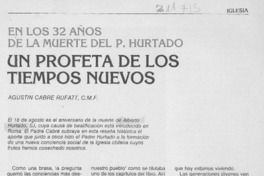 Un profeta de los tiempos nuevos Un profeta de los tiempos nuevos
