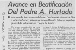 Avance en Beatificación del padre A. Hurtado