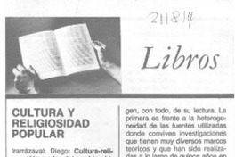 Cultura y religiosidad popular Cultura y religiosidad popular