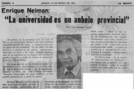 "La universidad es un anhelo provincial"  [artículo] Luis Moscoso Pavez.