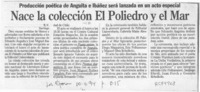 Nace la colección El Poliedro y el Mar  [artículo] R. V.
