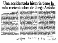Una Accidentada historia tiene la más reciente obra de Jorge Amado  [artículo].