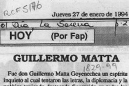 Guillermo Matta  [artículo] Fap.
