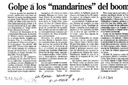 Golpe a los "mandarines" del boom  [artículo].