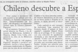 Chileno descubre a España  [artículo].