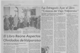 Fue entregado ayer el libro "Crónicas del viejo Valparaíso" Fue entregado ayer el libro "Crónicas del viejo Valparaíso"