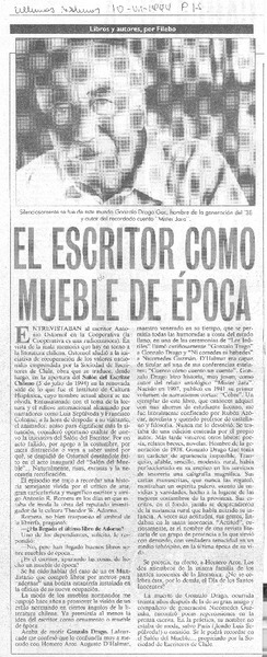 El escritor como mueble de época