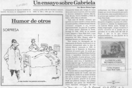 Un ensayo sobre Gabriela  [artículo] Marino Muñoz Lagos.