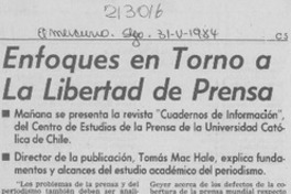 Enfoques en torno a la libertad de prensa Enfoques en torno a la libertad de prensa