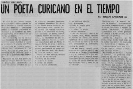 Un poeta curicano en el tiempo Un poeta curicano en el tiempo