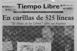 En carillas de 525 líneas, "El Show de los libros" abre sus páginas  [artículo].