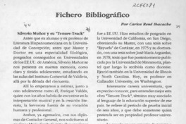 Fichero bibliográfico  [artículo] Carlos René Ibacache.