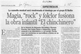 Magia, "rock" y folclor fusiona la obra infantil "El chinchinero"  [artículo] Y. Z.
