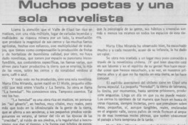 Muchos poetas y una sola novelista
