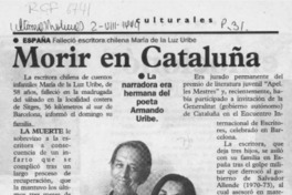 Morir en Cataluña  [artículo].