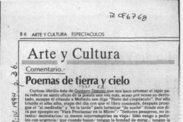 Poemas de tierra y cielo Poemas de tierra y cielo
