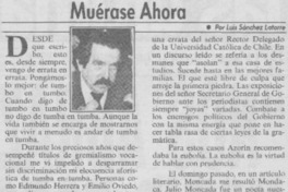 Muérase ahora
