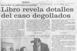 Libro revela detalles del caso degollados  [artículo] José Ale.