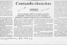 Contando chauchas  [artículo] Andrés Mya.