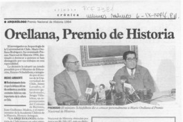 Orellana, Premio de Historia  [artículo].