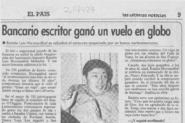 Bancario escritor ganó un vuelo en globo