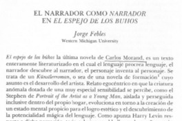 El narrador como narrador en "El espejo de los búhos" El narrador como narrador en "El espejo de los búhos"