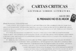El premiado no es el mejor  [artículo] Camilo Marks.