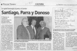 Santiago, Parra y Donoso  [artículo] Leticia Soto.