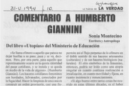 Comentario a Humberto Giannini