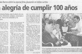 La Alegría de cumplir 100 años La Alegría de cumplir 100 años