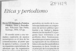 Etica y periodismo  [artículo] Pedro Labrín.