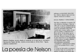 La poesía de Nelson Navarro Cendoya La poesía de Nelson Navarro Cendoya