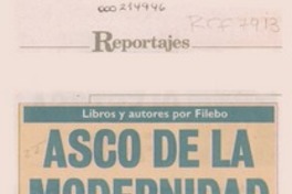 Asco de la modernidad Asco de la modernidad
