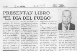 Presentan libro "El día del fuego"  [artículo] K. L. G.