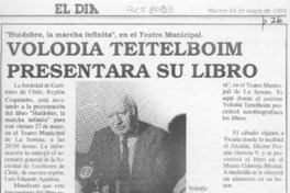 Volodia Teitelboim presentará su libro  [artículo].