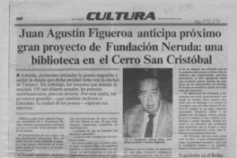 Juan Agustín Figueroa anticipa próximo gran proyecto de Fundación Neruda, una biblioteca en el Cerro San Cristóbal  [artículo].