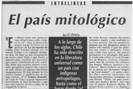 El país mitológico  [artículo] Gonzalo Contreras.